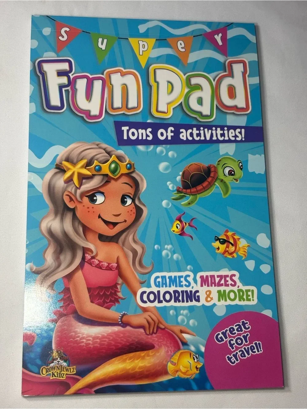 2 New Crayola Confetti Crayons & Mermaid Fun Pad - Blue/Yellow/Pink